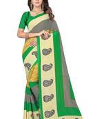 Multicolor printed georgette saree with blouse