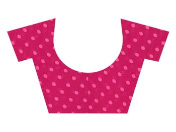 Pink printed georgette saree with blouse 3