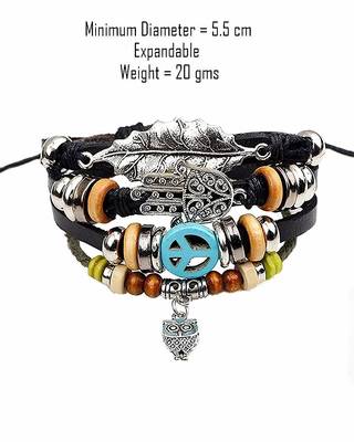 Multi-Color Wraps Casual Skin Friendly Bracelets For Men Boys Multi-Strand Friendship Bracelets Size 7.5 Inches 4