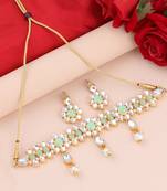 Gold Plated Amazing Necklace Exclusive Choker Set For Girls And Women