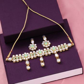 Gold Plated Amazing Necklace Exclusive Choker Set For Girls And Women 2