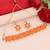 Gold Plated Exclusive Orange Stone Choker Set For Girls And Women