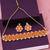 Gold Plated Exclusive Orange Stone Choker Set For Girls And Women