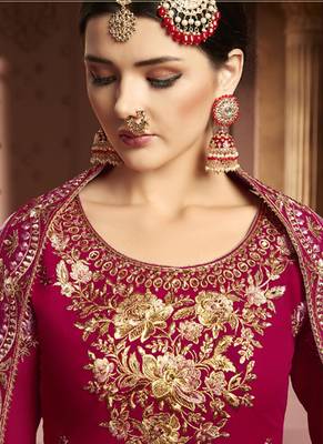 Rani Pink Georgette Pakistani Salwar Kameez 4