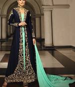 Navy Blue Georgette Pakistani Salwar Kameez