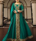 Green Georgette Pakistani Salwar Kameez