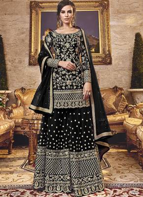 Black Net Pakistani Salwar Kameez 1