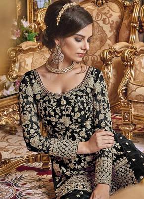 Black Net Pakistani Salwar Kameez 2