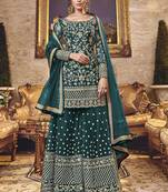 Light Green Net Pakistani Salwar Kameez