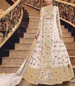White Net Pakistani Salwar Kameez