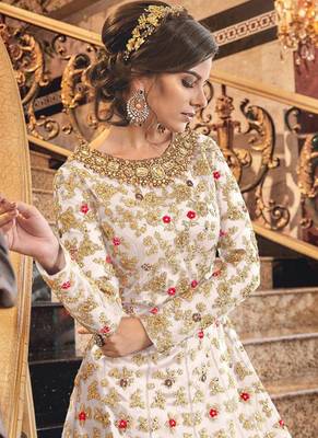 White Net Pakistani Salwar Kameez 2
