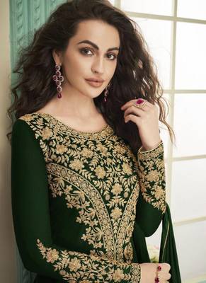 Green Georgette Pakistani Salwar Kameez 2