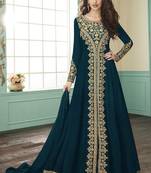 Dark Green Georgette Pakistani Salwar Kameez