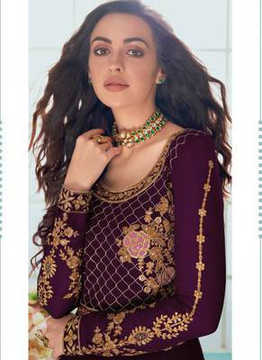Purple Georgette Anarkali Salwar Kameez 2