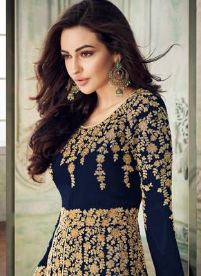Blue Georgette Anarkali Salwar Kameez 2