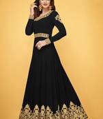 Purple Georgette Anarkali Salwar Kameez