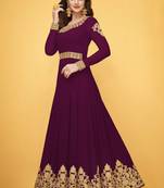 Purple Georgette Anarkali Salwar Kameez
