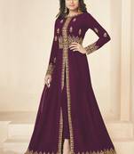 Purple Georgette Anarkali Salwar Kameez