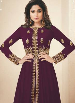 Purple Georgette Anarkali Salwar Kameez 2
