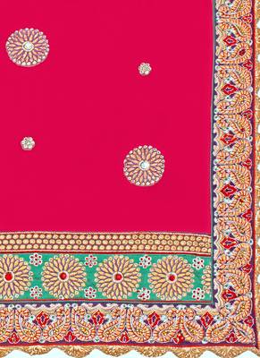 Multicolor Embroidered Net Saree With Blouse 4