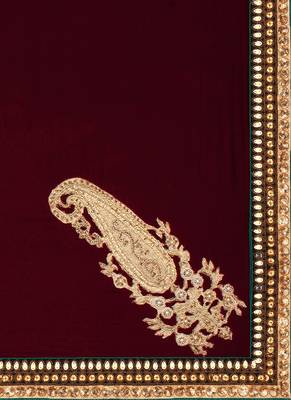 Multicolor Embroidered Net Saree With Blouse 4