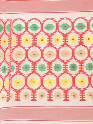 White Woven Cotton Silk Saree With Blouse 4