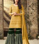 Yellow Georgette Pakistani Salwar Kameez