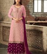 Baby Pink Georgette Pakistani Salwar Kameez
