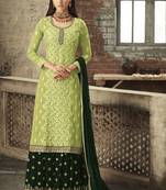 Yellow Georgette Pakistani Salwar Kameez