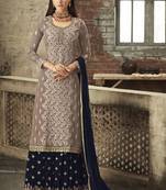 Dark Grey Georgette Pakistani Salwar Kameez