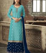 Sky Blue Georgette Pakistani Salwar Kameez