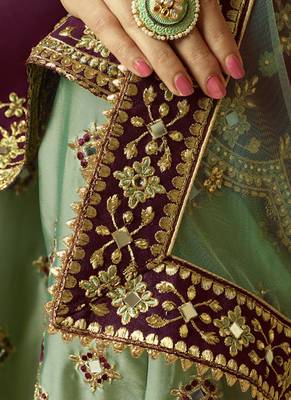 Wine Georgette Pakistani Salwar Kameez 4