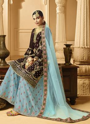 Brown Georgette Pakistani Salwar Kameez 2
