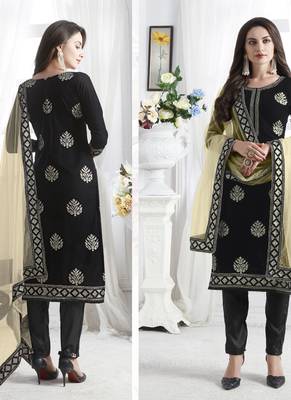 Black Velvet Pakistani Salwar Kameez 2