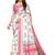 White And Pink Printed art silk Indian Style Saree With Blouse Piece