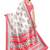White And Pink Printed art silk Indian Style Saree With Blouse Piece