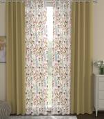 ROSARA HOME Sumo Matty Voile Pack of 4 Door Curtains