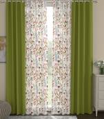 ROSARA HOME Sumo Matty Voile Pack of 4 Door Curtains