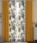 ROSARA HOME Sumo Matty Voile Pack of 4 Door Curtains