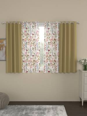 ROSARA HOME Sumo Matty Voile Pack of 4 Window Curtains 1