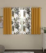 ROSARA HOME Sumo Matty Voile Pack of 4 Window Curtains