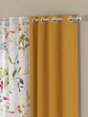 ROSARA HOME Sumo Matty Voile Pack of 4 Window Curtains 2