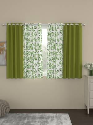 ROSARA HOME Sumo Matty  Pack of 4 Window Curtains 1