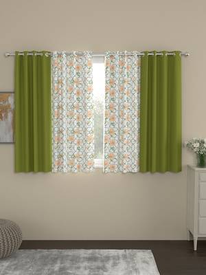 ROSARA HOME Sumo Matty  Pack of 4 Window Curtains 1