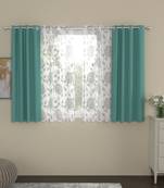 ROSARA HOME Erba Belle Pack of 4 Window Curtains