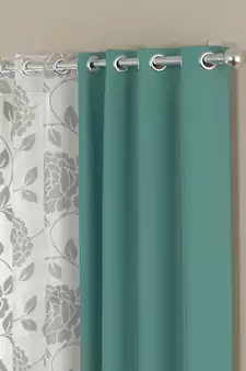 ROSARA HOME Erba Belle Pack of 4 Window Curtains