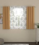 ROSARA HOME Erba Belle Pack of 4 Window Curtains