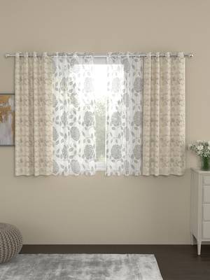 ROSARA HOME Reggio Belle Pack of 4 Window Curtains 1