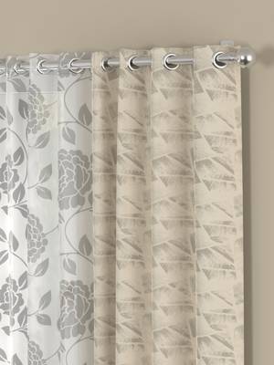 ROSARA HOME Reggio Belle Pack of 4 Window Curtains 2
