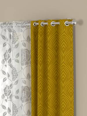 ROSARA HOME Ottoman Belle Pack of 4 Window Curtains 2